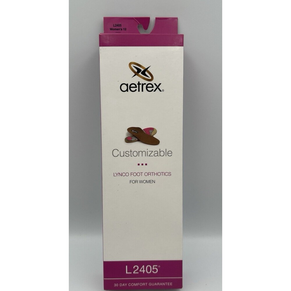 Lynco Aetrex Orthotics L2405 Womens 12 Customizable Med/High Arch Anti-Microbial
